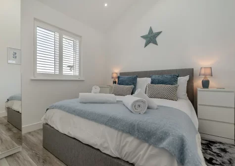 Bedroom #1 at Leven Lodge, Porthleven