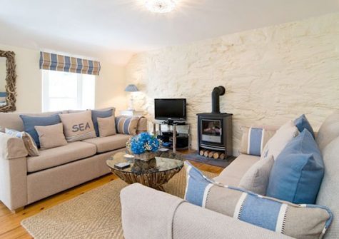 The living area @ Libbys Cottage, Polperro