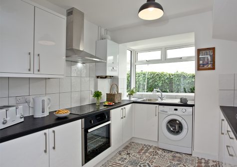 The kitchen at Lighthouse View, Brixham