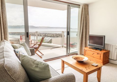 The living area at Lighthouse View, Fort Picklecombe, Maker