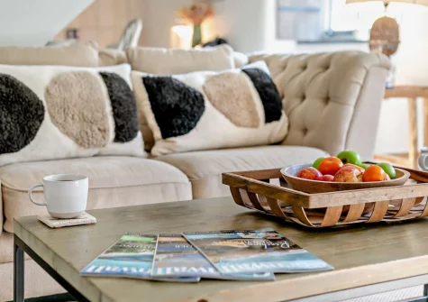 The living area at Lilyville at Higher Treyone, Hessenford