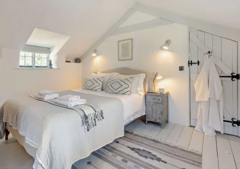 The bedroom at Lilyville at Higher Treyone, Hessenford