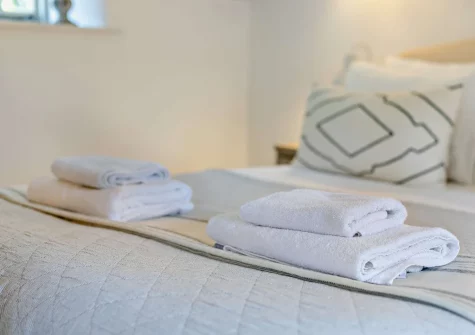 The bedroom at Lilyville at Higher Treyone, Hessenford