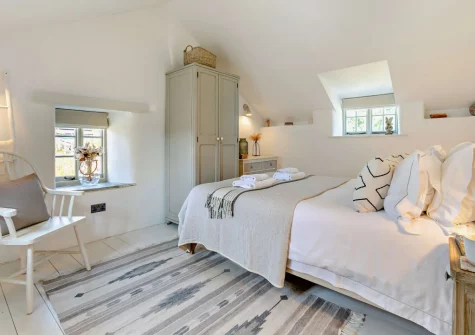 The bedroom at Lilyville at Higher Treyone, Hessenford