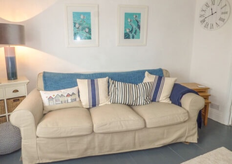 The living area at Limpet Cottage, Brixham