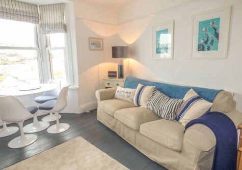 The living area at Limpet Cottage, Brixham