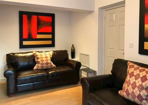 The living area at Lincombe View, Bedford House Apartments, Torquay