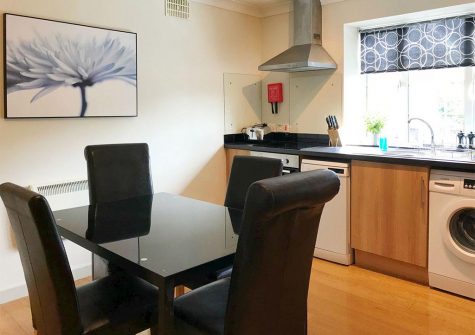 The kitchen & dining area at Lincombe View, Bedford House Apartments, Torquay