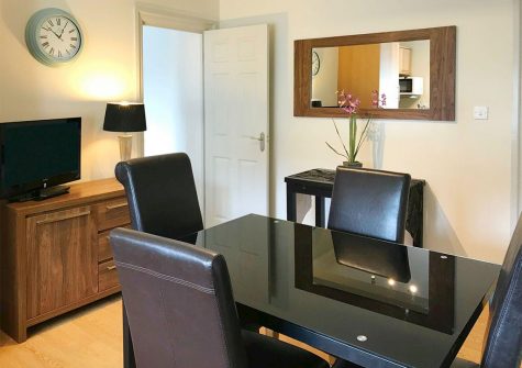 The dining area at Lincombe View, Bedford House Apartments, Torquay