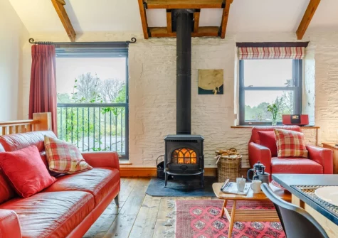 The living area at Linden at South Tofrey Farm, Golant