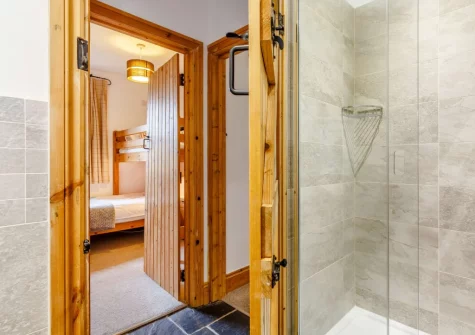 The shower room at Linden at South Tofrey Farm, Golant