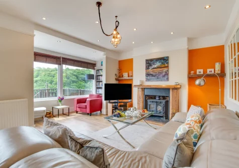 The living room at Lindos, Looe