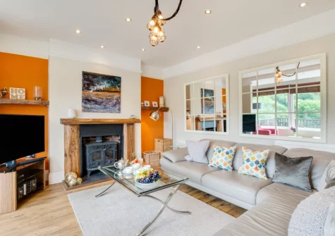 The living room at Lindos, Looe