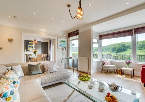 The living room at Lindos, Looe