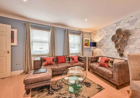 The living area at Lisburne Place, Torquay