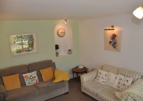The living room at Little Broadhams, South Knighton