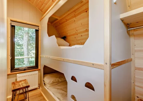 The small bunk room at Little Cedar at Meldon Lodge Park, Meldon