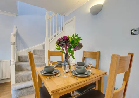 The dining area at Little Dolphins, Padstow