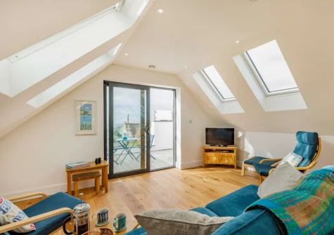 The living area at Little Eddy, Wembury