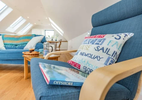 The living area at Little Eddy, Wembury