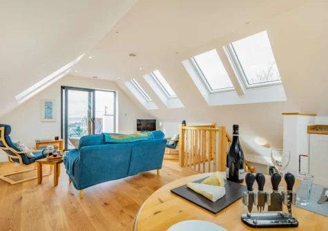 The living & dining area at Little Eddy, Wembury