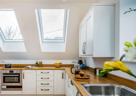 The kitchen at Little Eddy, Wembury