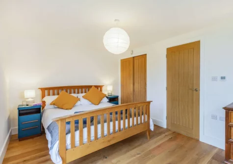 The bedroom at Little Eddy, Wembury