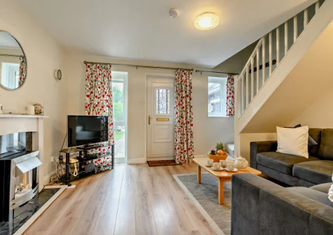 The living room at Little Egret, Padstow