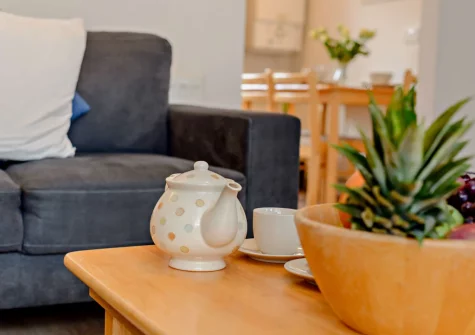 The living room at Little Egret, Padstow
