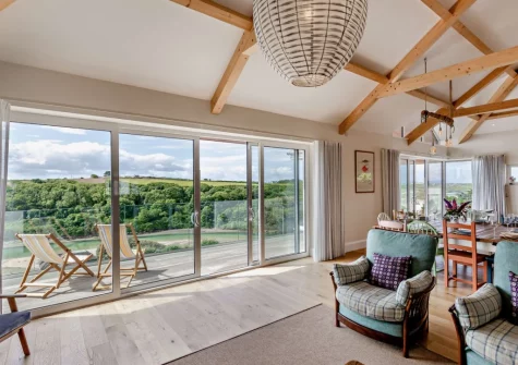 The living area at Little Egret View, Newquay