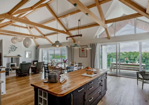 The kitchen at Little Egret View, Newquay