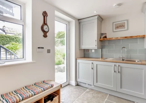 The utility room at Little Egret View, Newquay