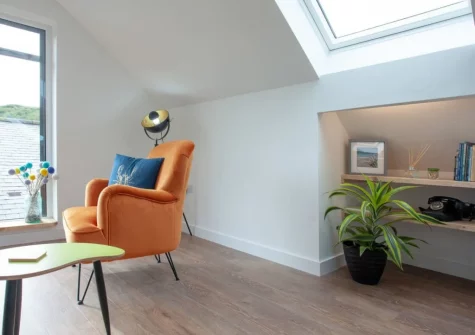 The living area at Little Foxes, Perranporth