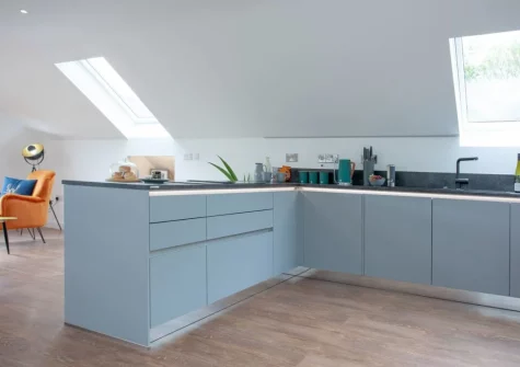 The kitchen at Little Foxes, Perranporth