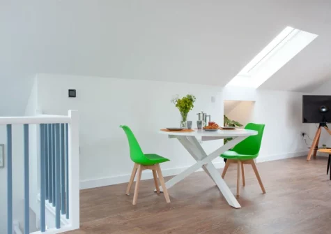 The dining area at Little Foxes, Perranporth