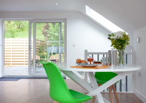 The dining area at Little Foxes, Perranporth