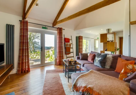 The cozy living area at Little Irish, St Breward