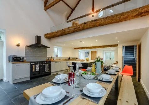 The dining area at Little Marland Barn, Petrockstowe