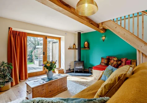 The living room at Little Merryfield, Guineaford