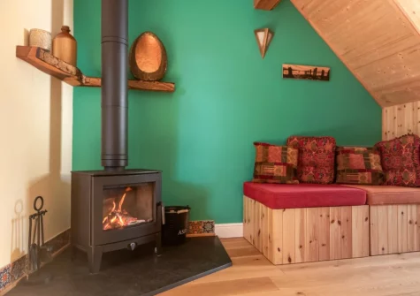 The living area at Little Merryfield, Guineaford