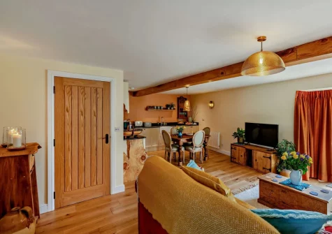 The living area at Little Merryfield, Guineaford