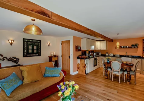 The living area at Little Merryfield, Guineaford