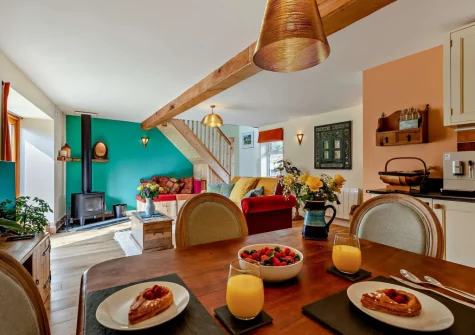 The dining area at Little Merryfield, Guineaford