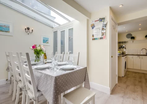 The dining area at Little New Street, Padstow