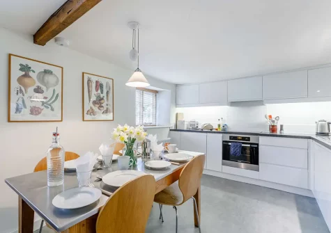 The kitchen & dining area at Little Oak Cottage, East Anstey