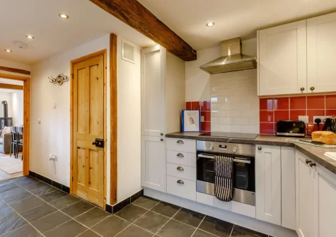 The kitchen at Little Owl Cottage, Langridge
