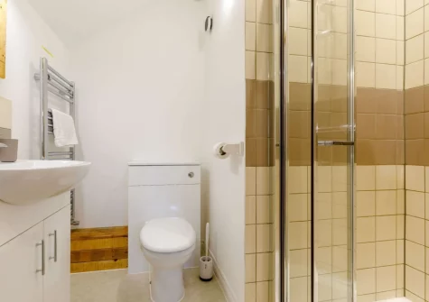 Bedroom #1 en-suite shower room at Little Owl Cottage, Langridge