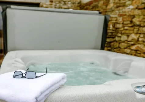 Enjoy the hot tub, which is particularly inviting at night under the star-filled skies