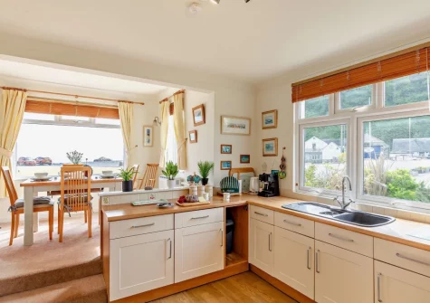 The kitchen & dining area at Little Pebble, Porthallow