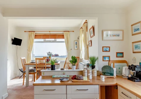The kitchen at Little Pebble, Porthallow